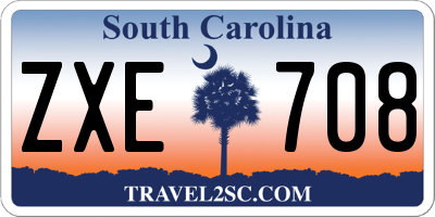 SC license plate ZXE708