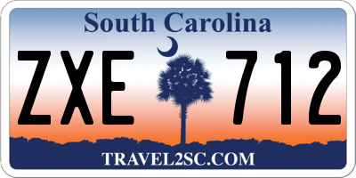 SC license plate ZXE712