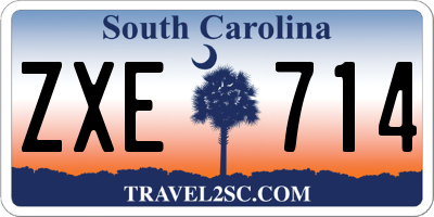 SC license plate ZXE714