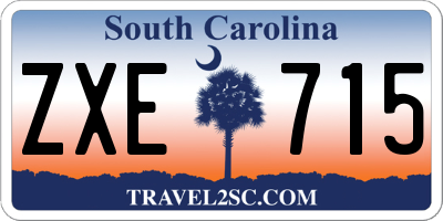 SC license plate ZXE715