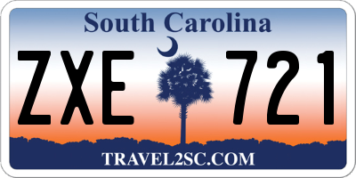 SC license plate ZXE721