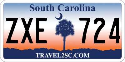 SC license plate ZXE724
