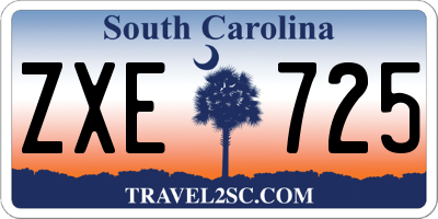 SC license plate ZXE725