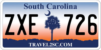 SC license plate ZXE726