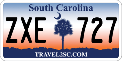 SC license plate ZXE727