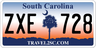 SC license plate ZXE728