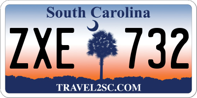 SC license plate ZXE732