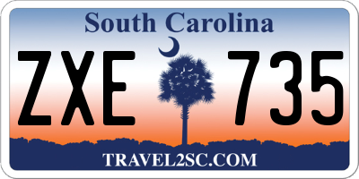 SC license plate ZXE735