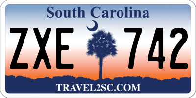 SC license plate ZXE742