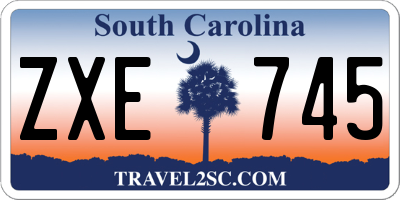 SC license plate ZXE745