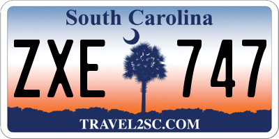 SC license plate ZXE747