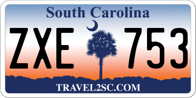 SC license plate ZXE753