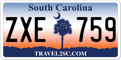 SC license plate ZXE759