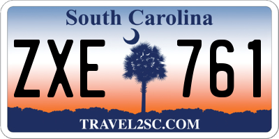 SC license plate ZXE761