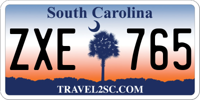 SC license plate ZXE765