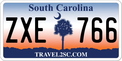 SC license plate ZXE766