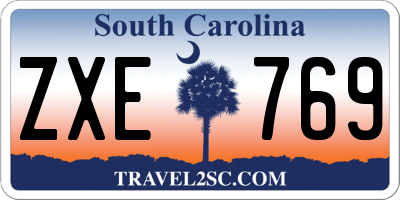SC license plate ZXE769