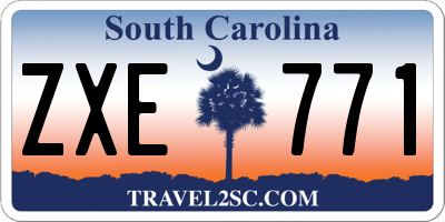 SC license plate ZXE771