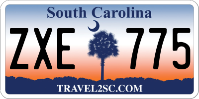SC license plate ZXE775