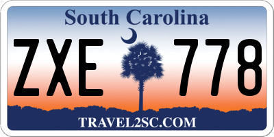 SC license plate ZXE778