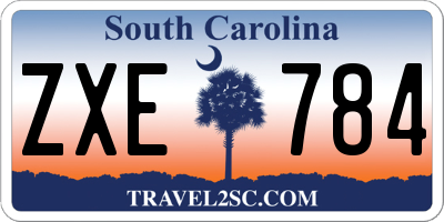 SC license plate ZXE784