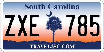 SC license plate ZXE785
