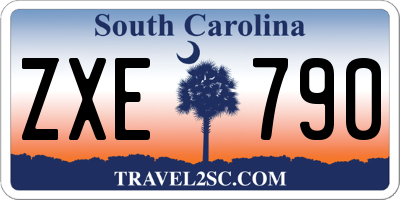 SC license plate ZXE790