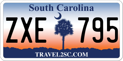 SC license plate ZXE795