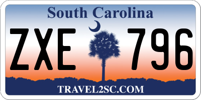 SC license plate ZXE796