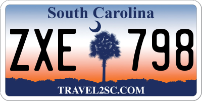 SC license plate ZXE798