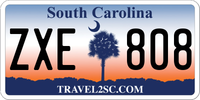 SC license plate ZXE808