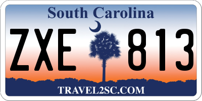 SC license plate ZXE813