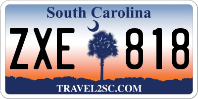 SC license plate ZXE818