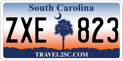 SC license plate ZXE823
