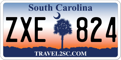 SC license plate ZXE824