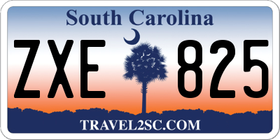 SC license plate ZXE825