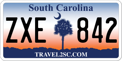 SC license plate ZXE842