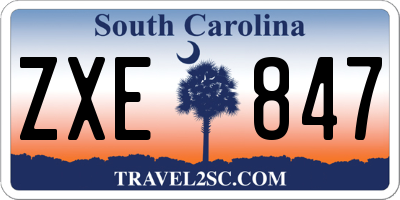 SC license plate ZXE847