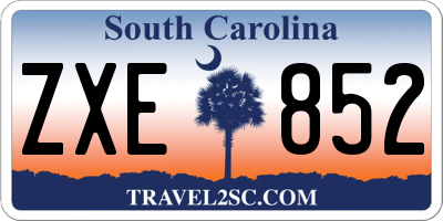 SC license plate ZXE852