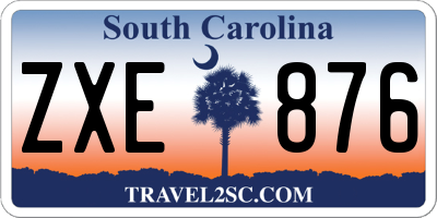 SC license plate ZXE876