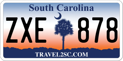 SC license plate ZXE878