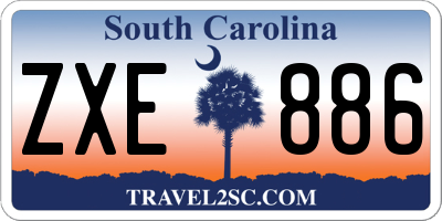 SC license plate ZXE886