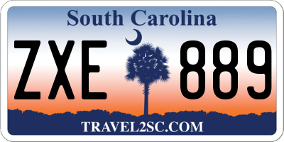 SC license plate ZXE889
