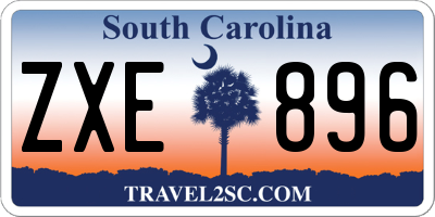 SC license plate ZXE896