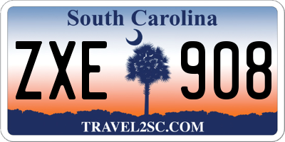 SC license plate ZXE908
