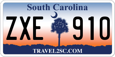 SC license plate ZXE910