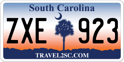 SC license plate ZXE923