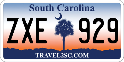 SC license plate ZXE929