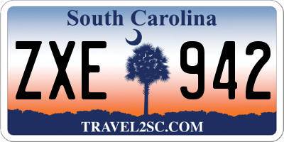 SC license plate ZXE942