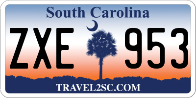 SC license plate ZXE953